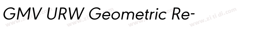 GMV URW Geometric Re字体转换